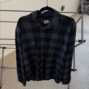 Faherty Legend Sweater Shirt size XL, Charcoal Black Buffalo